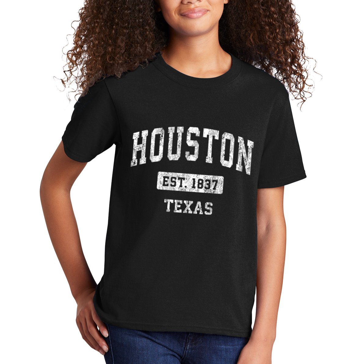 Houston Texas Tx Vintage Sports Kids T-Shirt