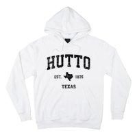 Hutto Texas Tx Vintage Established Sports Design Hoodie