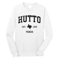 Hutto Texas Tx Vintage Established Sports Design Long Sleeve Shirt