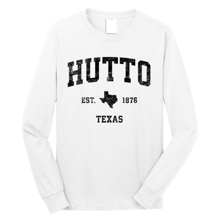 Hutto Texas Tx Vintage Established Sports Design Long Sleeve Shirt