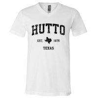 Hutto Texas Tx Vintage Established Sports Design V-Neck T-Shirt