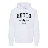 Hutto Texas Tx Vintage Established Sports Design Premium Hoodie