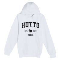 Hutto Texas Tx Vintage Established Sports Design Premium Pullover Hoodie