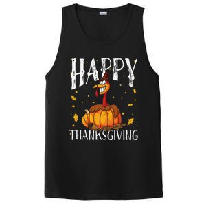 Happy Thanksgiving Turkey Pumpkin PosiCharge Competitor Tank