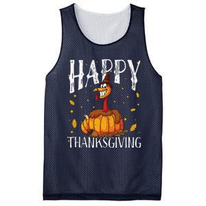 Happy Thanksgiving Turkey Pumpkin Mesh Reversible Basketball Jersey Tank