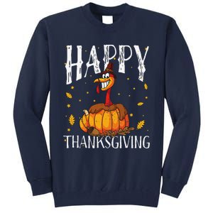 Happy Thanksgiving Turkey Pumpkin Tall Sweatshirt