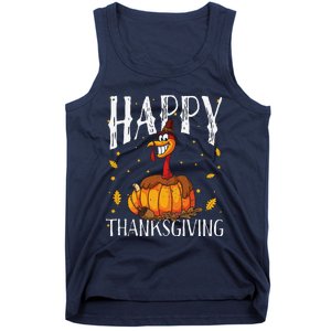 Happy Thanksgiving Turkey Pumpkin Tank Top