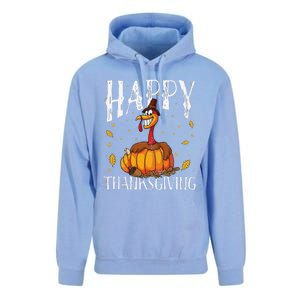 Happy Thanksgiving Turkey Pumpkin Unisex Surf Hoodie