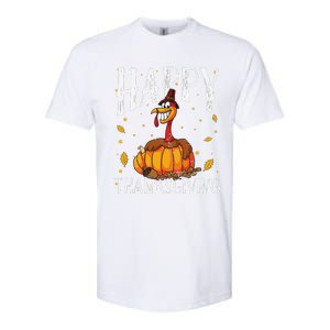 Happy Thanksgiving Turkey Pumpkin Softstyle CVC T-Shirt