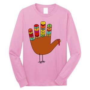 Hand Turkey Thanksgiving Day Long Sleeve Shirt