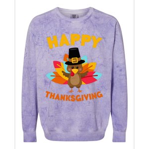 Happy Thanksgiving Thanksgiving Day Colorblast Crewneck Sweatshirt