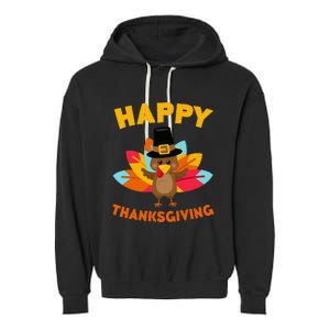 Happy Thanksgiving Thanksgiving Day Garment-Dyed Fleece Hoodie