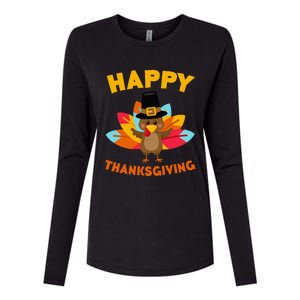 Happy Thanksgiving Thanksgiving Day Womens Cotton Relaxed Long Sleeve T-Shirt