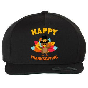 Happy Thanksgiving Thanksgiving Day Wool Snapback Cap