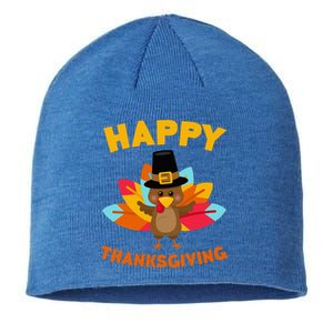 Happy Thanksgiving Thanksgiving Day Sustainable Beanie