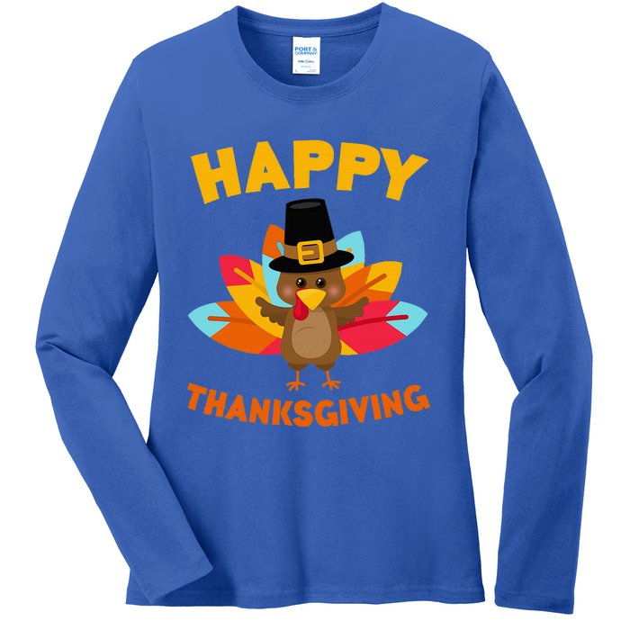 Happy Thanksgiving Thanksgiving Day Ladies Long Sleeve Shirt