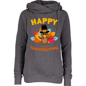 Happy Thanksgiving Thanksgiving Day Womens Funnel Neck Pullover Hood