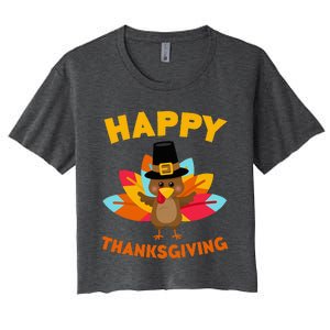 Happy Thanksgiving Thanksgiving Day Women's Crop Top Tee