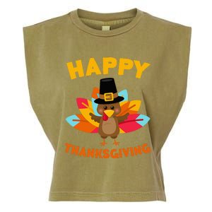 Happy Thanksgiving Thanksgiving Day Garment-Dyed Women's Muscle Tee