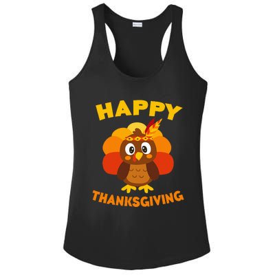 Happy Thanksgiving Thanksgiving Day Ladies PosiCharge Competitor Racerback Tank