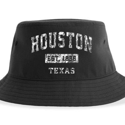 Houston Texas Tx Vintage Established Sports Sustainable Bucket Hat