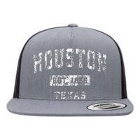 Houston Texas Tx Vintage Established Sports Flat Bill Trucker Hat