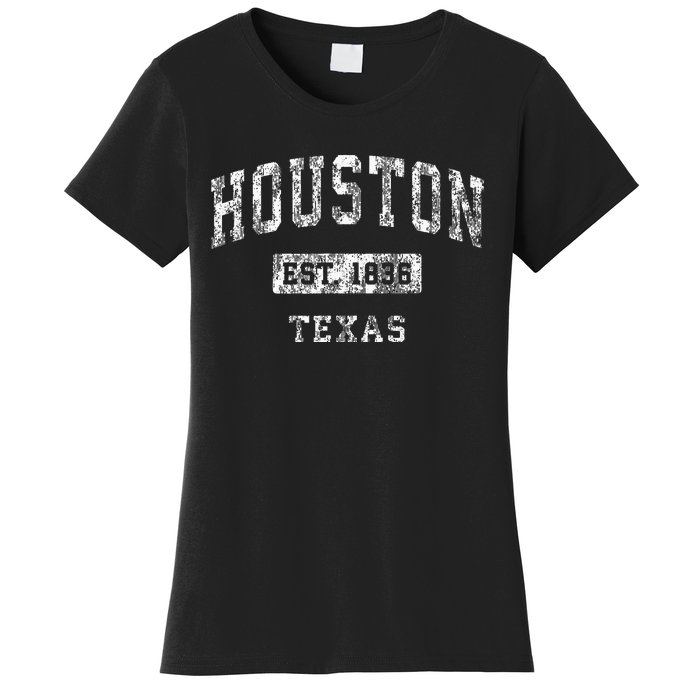 Houston Texas Tx Vintage Established Sports Women's T-Shirt