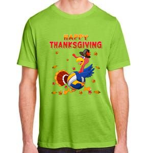 Happy Thanksgiving Turkey Volleyball Ball Autumn Fall Vibes Gift Adult ChromaSoft Performance T-Shirt