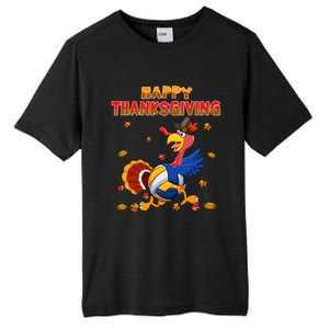 Happy Thanksgiving Turkey Volleyball Ball Autumn Fall Vibes Gift Tall Fusion ChromaSoft Performance T-Shirt