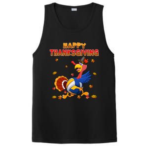 Happy Thanksgiving Turkey Volleyball Ball Autumn Fall Vibes Gift PosiCharge Competitor Tank