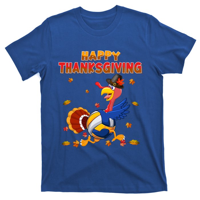 Happy Thanksgiving Turkey Volleyball Ball Autumn Fall Vibes Gift T-Shirt