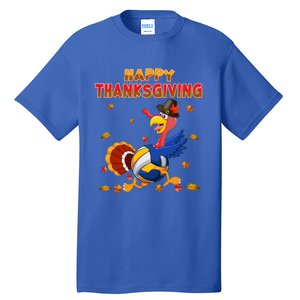 Happy Thanksgiving Turkey Volleyball Ball Autumn Fall Vibes Gift Tall T-Shirt