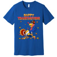 Happy Thanksgiving Turkey Volleyball Ball Autumn Fall Vibes Gift Premium T-Shirt