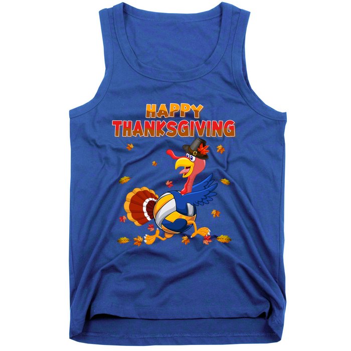 Happy Thanksgiving Turkey Volleyball Ball Autumn Fall Vibes Gift Tank Top