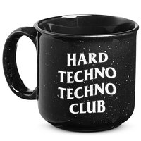 Hard Techno Techno Club X Raver Rave Party Outfit Backprint 15oz Campfire Ceramic Mug
