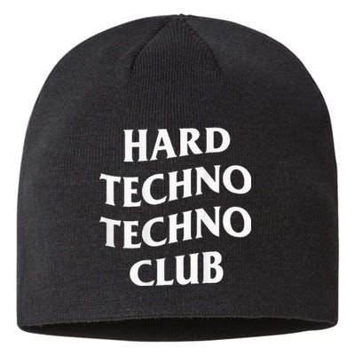 Hard Techno Techno Club X Raver Rave Party Outfit Backprint Sustainable Beanie