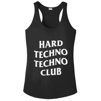 Hard Techno Techno Club X Raver Rave Party Outfit Backprint Ladies PosiCharge Competitor Racerback Tank