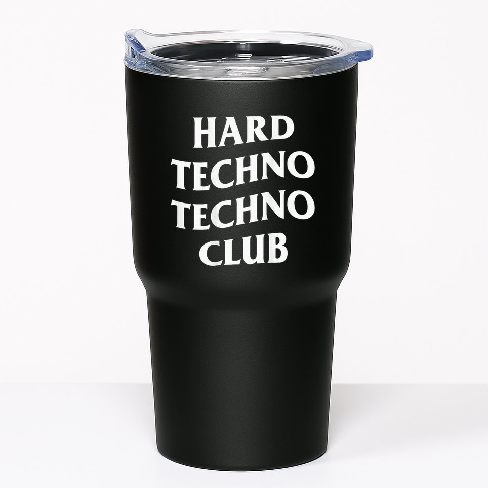 Hard Techno Techno Club X Raver Rave Party Outfit Backprint Tumbler