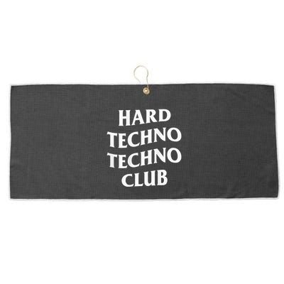 Hard Techno Techno Club X Raver Rave Party Outfit Backprint Large Microfiber Waffle Golf Towel
