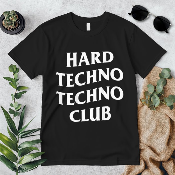 Hard Techno Techno Club X Raver Rave Party Outfit Backprint Premium T-Shirt