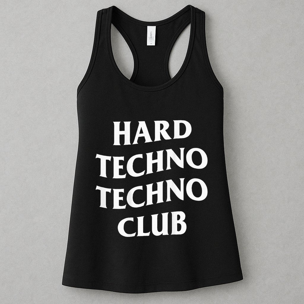 Hard Techno Techno Club X Raver Rave Party Outfit Backprint Womens Tank Top