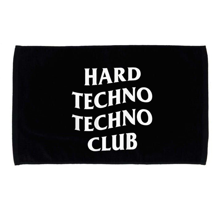Hard Techno Techno Club X Raver Rave Party Outfit Backprint Microfiber Hand Towel