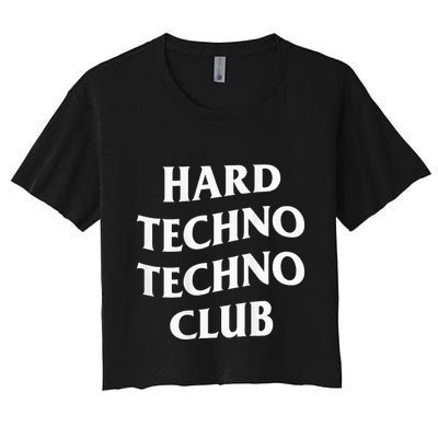 Hard Techno Techno Club X Raver Rave Party Outfit Backprint Crop Top