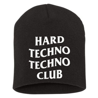 Hard Techno Techno Club X Raver Rave Party Outfit Backprint Short Acrylic Beanie