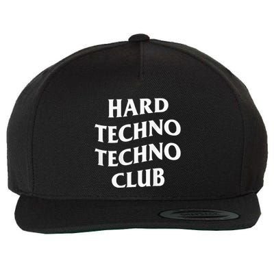 Hard Techno Techno Club X Raver Rave Party Outfit Backprint Wool Snapback Cap
