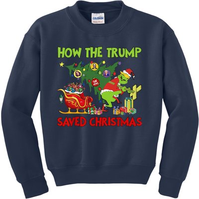 How The Trump Saved Christmas Funny Christmas Trump Kids Sweatshirt