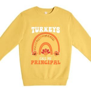 Happy Thanksgiving Turkey Day Blessed School Principal Gift Premium Crewneck Sweatshirt