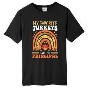 Happy Thanksgiving Turkey Day Blessed School Principal Gift Tall Fusion ChromaSoft Performance T-Shirt