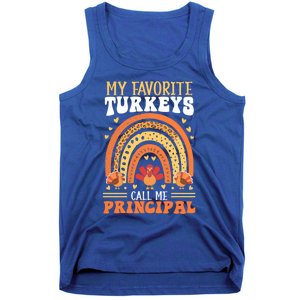 Happy Thanksgiving Turkey Day Blessed School Principal Gift Tank Top