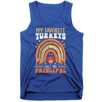 Happy Thanksgiving Turkey Day Blessed School Principal Gift Tank Top